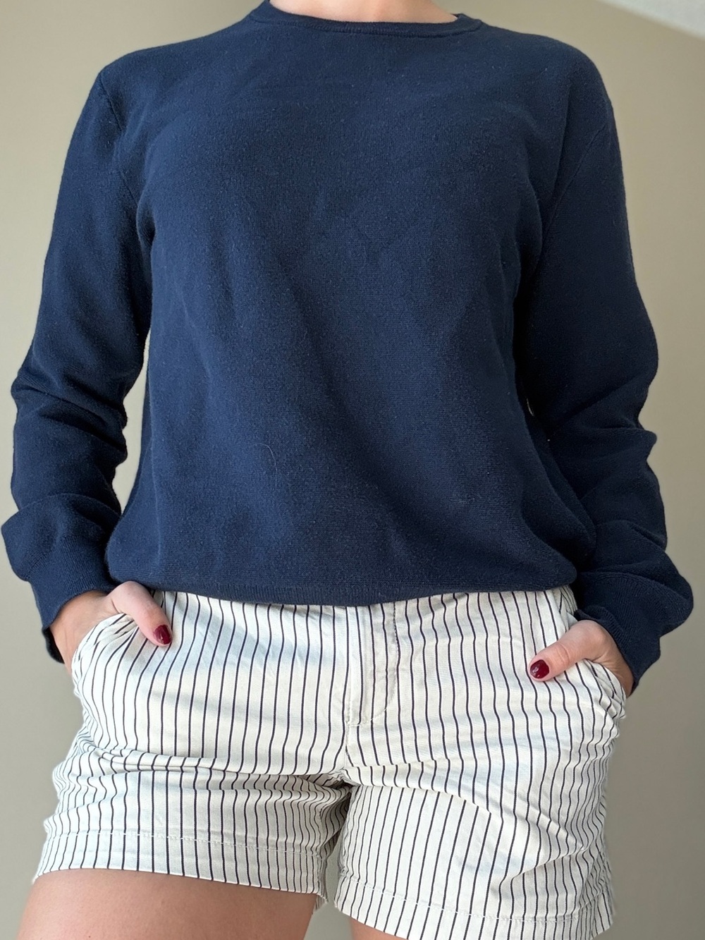 J. Crew Navy Crewneck Sweater